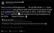 Batista venting out his frustration at WWE's rejection of RZA's offer to add lyrics to his music